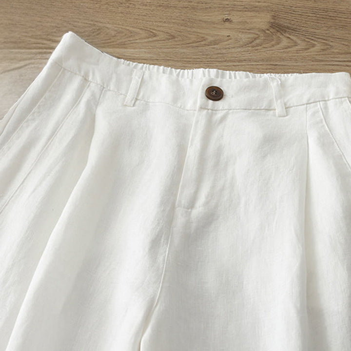 Buddha Stones Damen-Herbst-Pendelhose, einfarbig, mit Reißverschluss, weitem Bein und Taschen - image 8