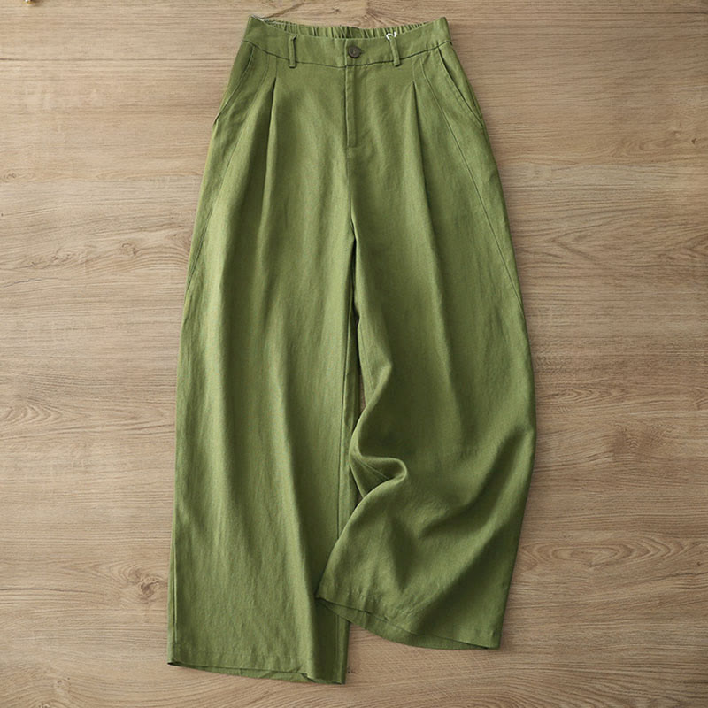 Buddha Stones Damen-Herbst-Pendelhose, einfarbig, mit Reißverschluss, weitem Bein und Taschen - image 22