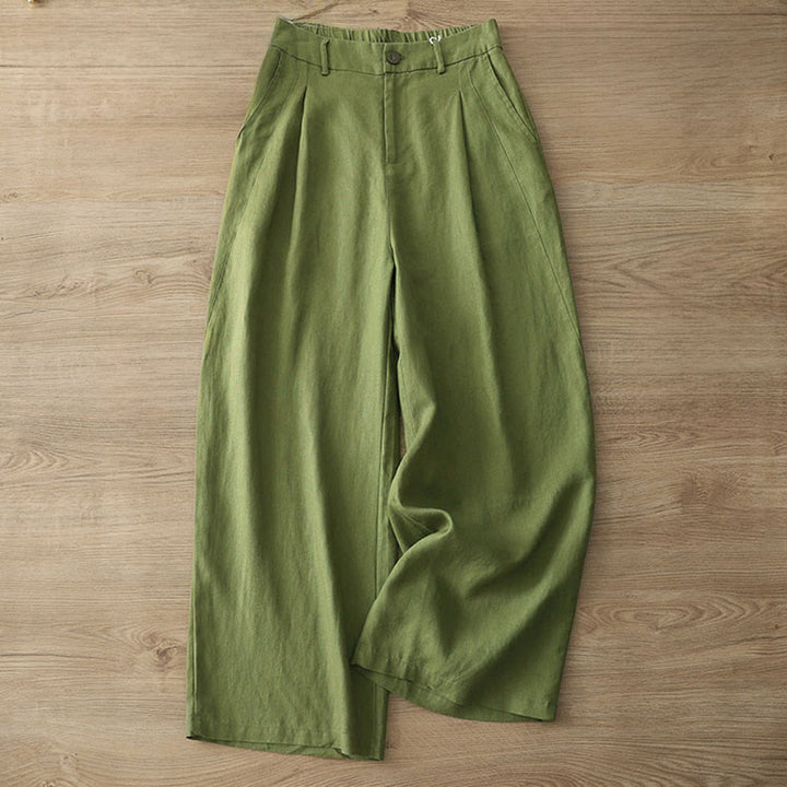 Buddha Stones Damen-Herbst-Pendelhose, einfarbig, mit Reißverschluss, weitem Bein und Taschen - image 22