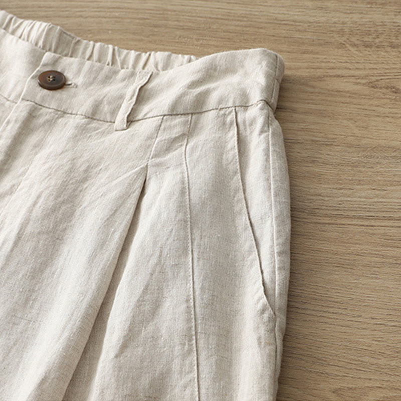 Buddha Stones Damen-Herbst-Pendelhose, einfarbig, mit Reißverschluss, weitem Bein und Taschen - image 37