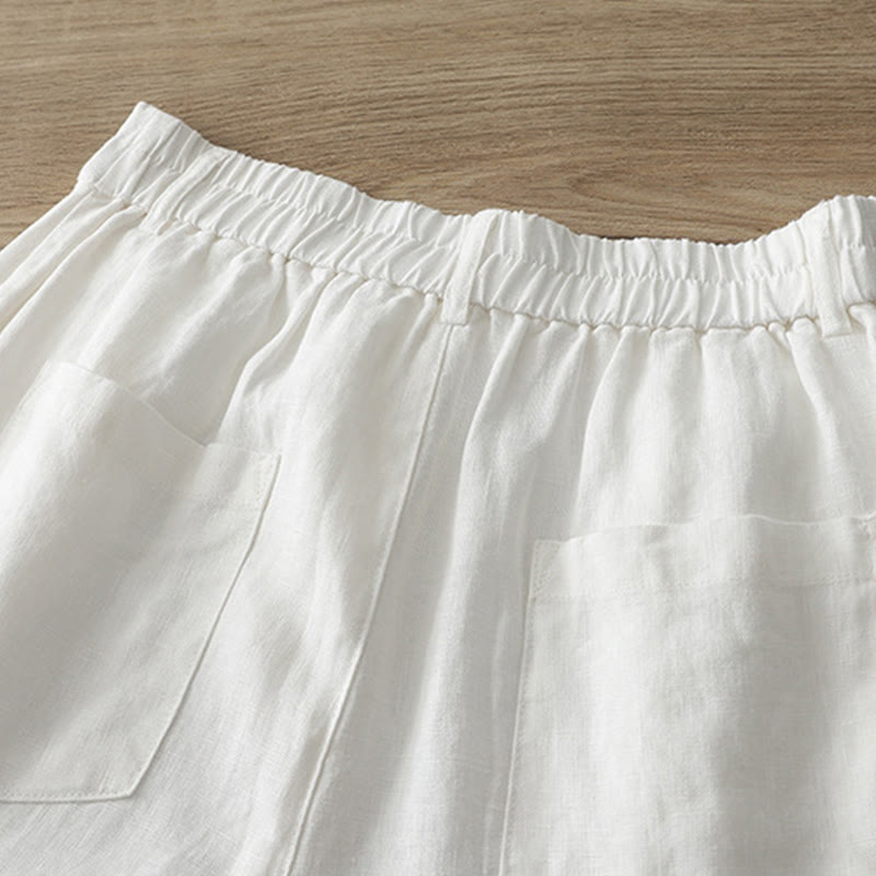 Buddha Stones Damen-Herbst-Pendelhose, einfarbig, mit Reißverschluss, weitem Bein und Taschen - image 9