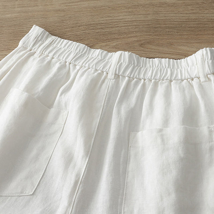 Buddha Stones Damen-Herbst-Pendelhose, einfarbig, mit Reißverschluss, weitem Bein und Taschen - image 9