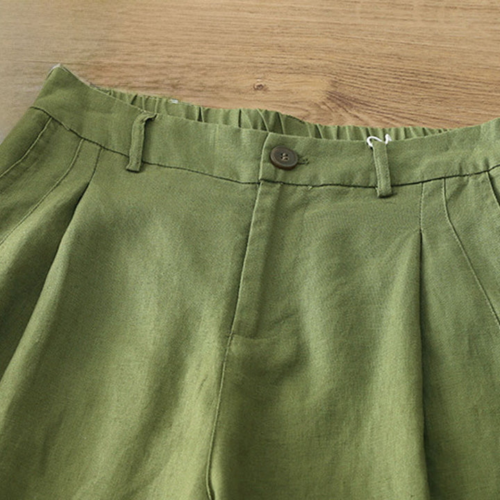 Buddha Stones Damen-Herbst-Pendelhose, einfarbig, mit Reißverschluss, weitem Bein und Taschen - image 23