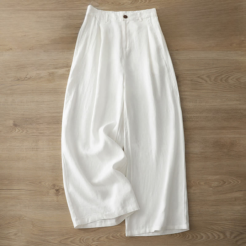 Buddha Stones Damen-Herbst-Pendelhose, einfarbig, mit Reißverschluss, weitem Bein und Taschen - image 6