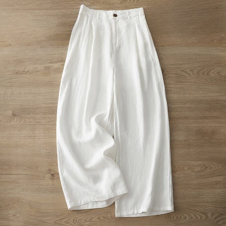 Buddha Stones Damen-Herbst-Pendelhose, einfarbig, mit Reißverschluss, weitem Bein und Taschen - image 6