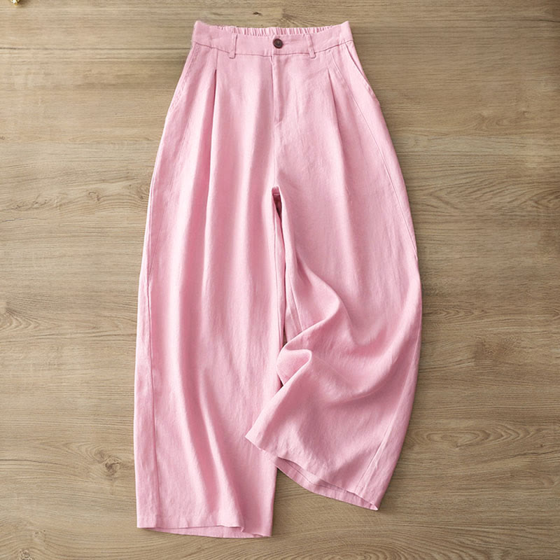 Buddha Stones Damen-Herbst-Pendelhose, einfarbig, mit Reißverschluss, weitem Bein und Taschen - image 27
