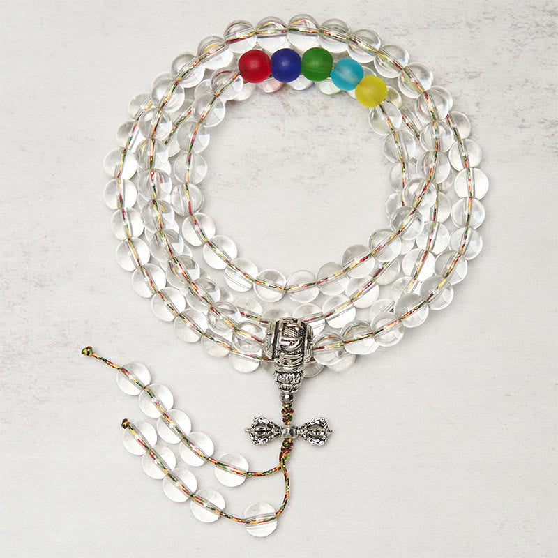 Buddha Stones ​​Vajra-Anhänger Liuli 108 Perlen Spirituelle Kraft Stärke Mala - Liuli - image 0