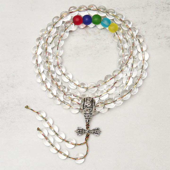 Buddha Stones ​​Vajra-Anhänger Liuli 108 Perlen Spirituelle Kraft Stärke Mala - Liuli - image 0