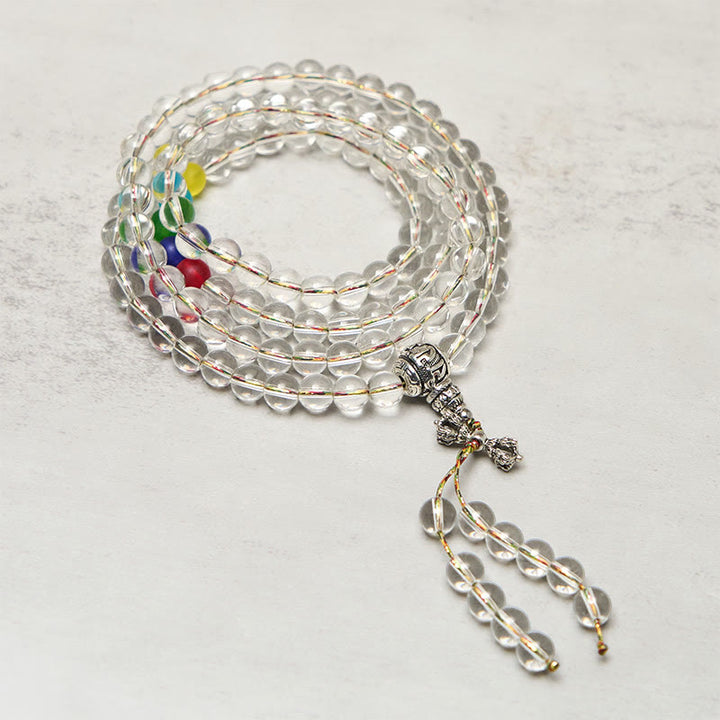 Buddha Stones ​​Vajra-Anhänger Liuli 108 Perlen Spirituelle Kraft Stärke Mala - image 1