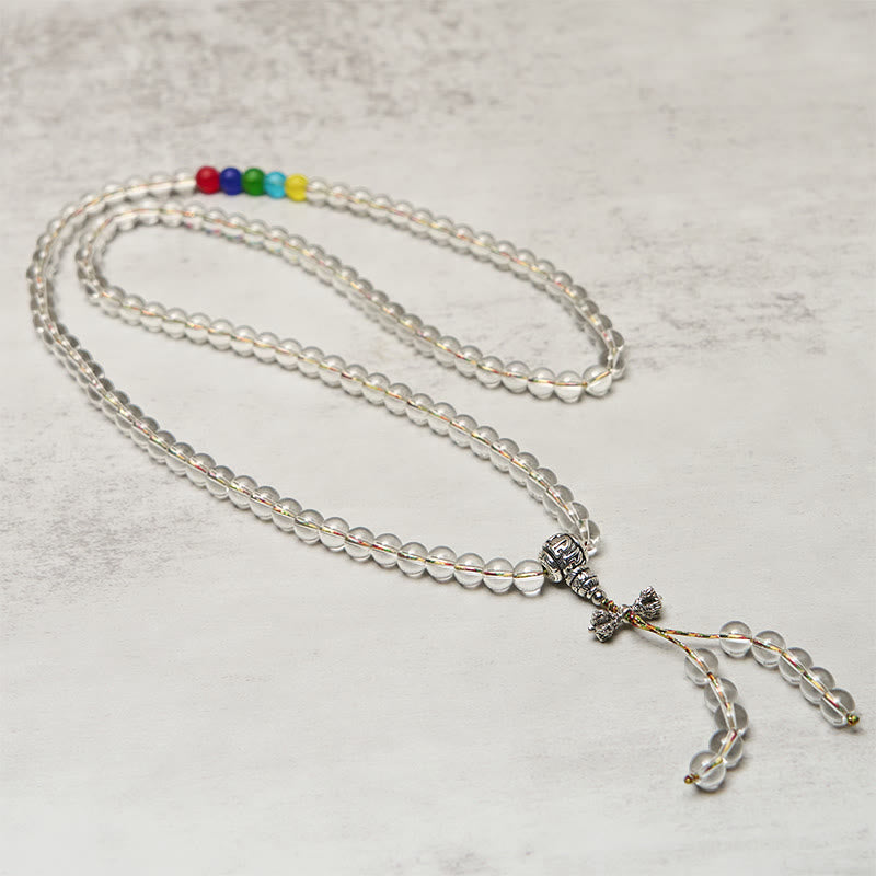 Buddha Stones ​​Vajra-Anhänger Liuli 108 Perlen Spirituelle Kraft Stärke Mala - image 2