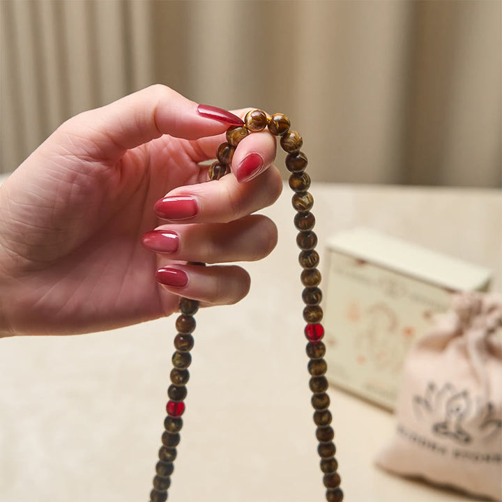 Buddha Stones ​​108 Perlen Mehrfarbiger Bernstein-Kürbis-Anhänger Mala - image 3