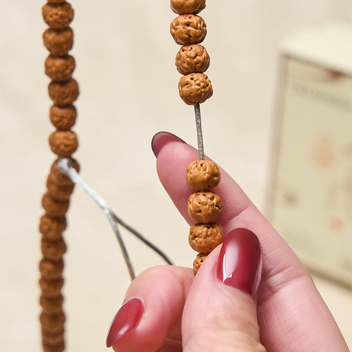 Tibetische Buddha Stones Mala mit 108 Perlen (Bodhi-Samen) – Symbol für Reichtum und Glück - image 5