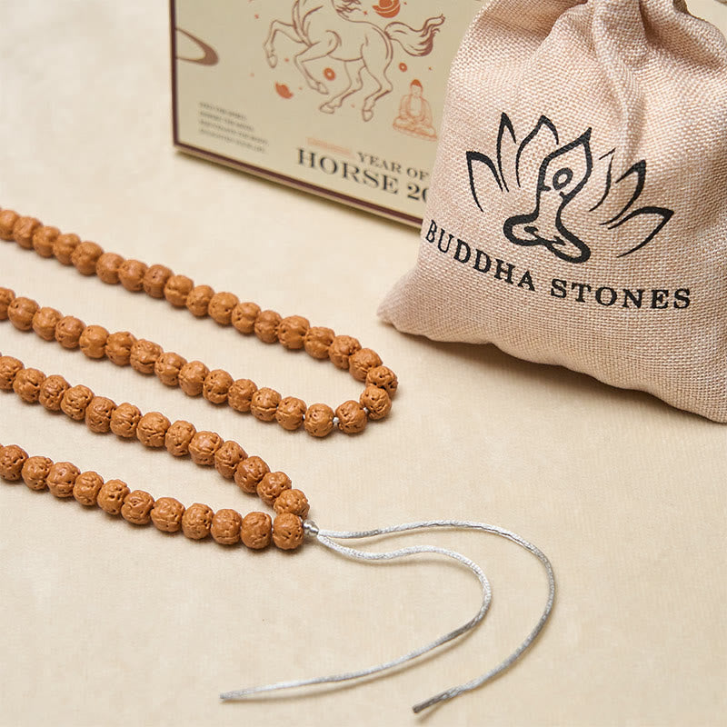 Tibetische Buddha Stones Mala mit 108 Perlen (Bodhi-Samen) – Symbol für Reichtum und Glück - image 6