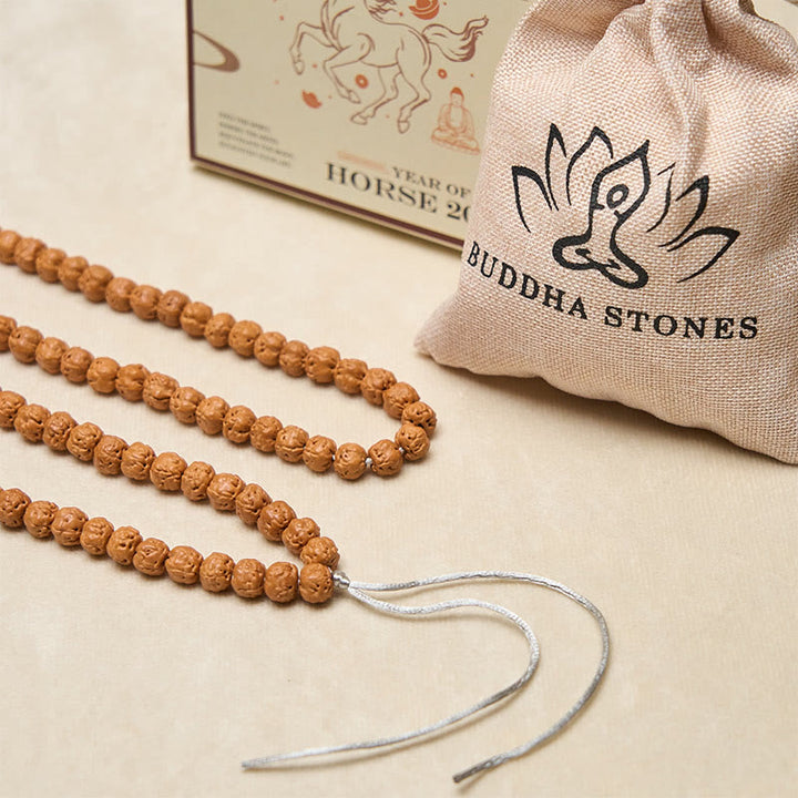 Tibetische Buddha Stones Mala mit 108 Perlen (Bodhi-Samen) – Symbol für Reichtum und Glück - image 6