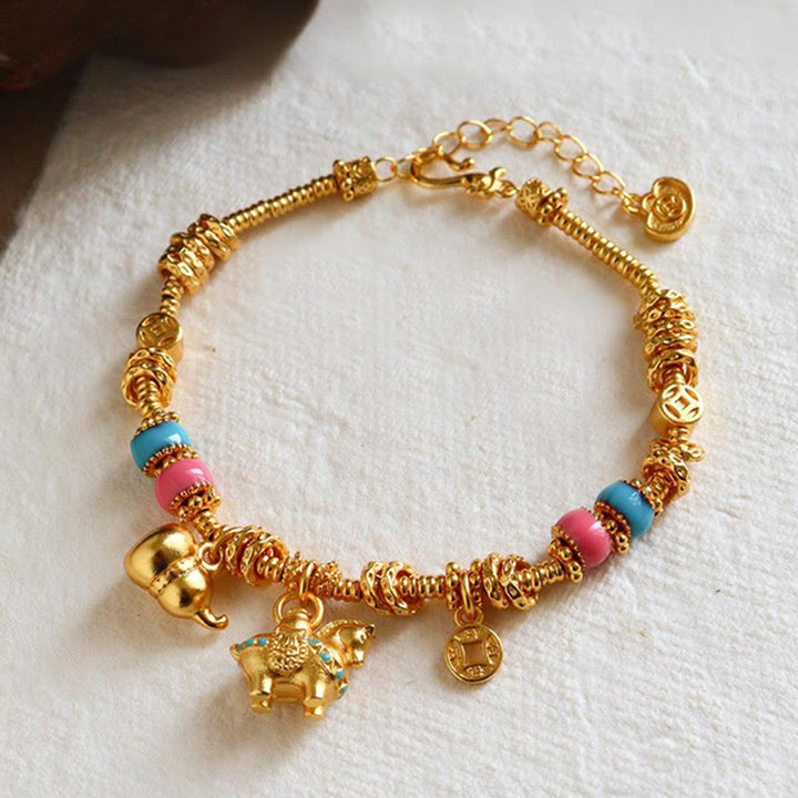 Buddha Stones ​​Jahr des Pferdes Kürbis Kupfermünze Kupfer Balance Armband - Kupferpferd (Handgelenkumfang: 14-18 cm) - image 0