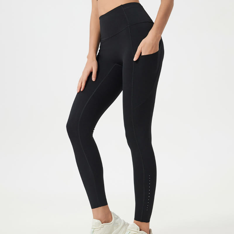 Buddha Stone Leggings in Unifarben, hoher Bund, Sport- und Fitness-Leggings für Damen, Yoga-Hosen - image 17