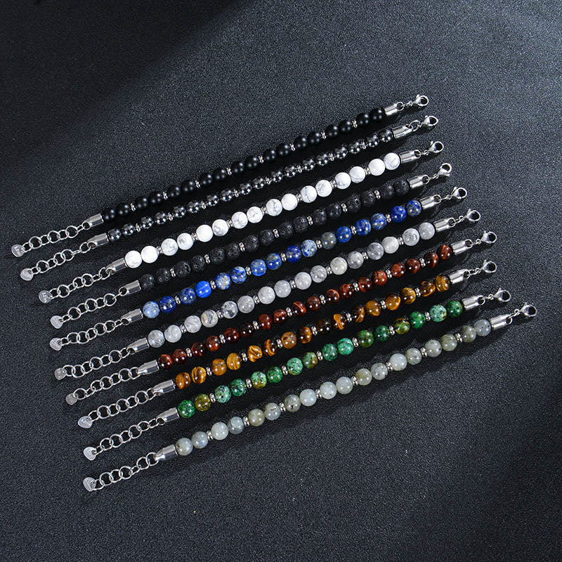 Buddha Stones ​​Tigerauge Verschiedene Natursteinperlen Schutzarmband - image 25