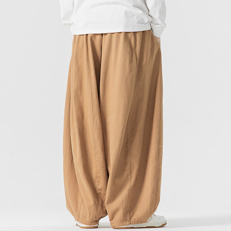 Buddha Stones Winter Commute Herren-Baumwollhose mit weitem Bein und Taschen, schlichtes Design mit Kordelzug - image 10