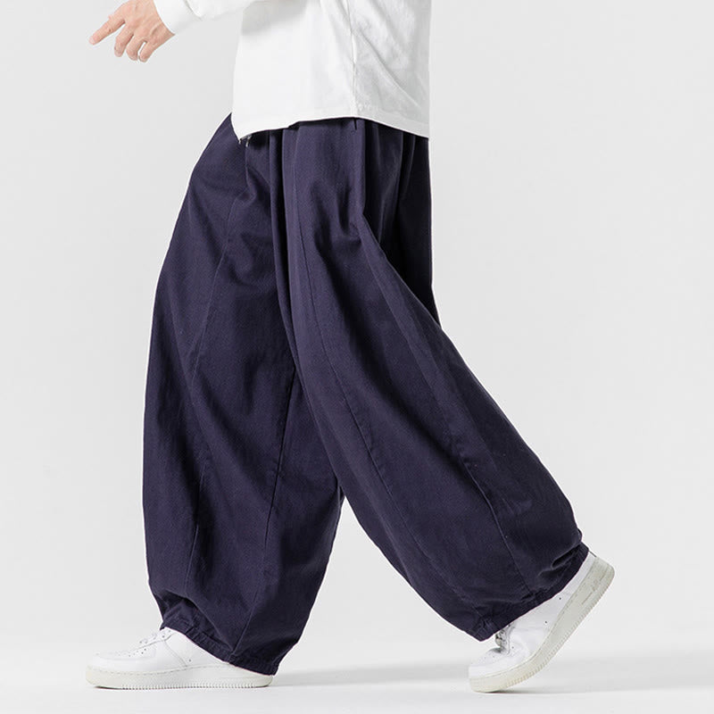 Buddha Stones Winter Commute Herren-Baumwollhose mit weitem Bein und Taschen, schlichtes Design mit Kordelzug - image 6