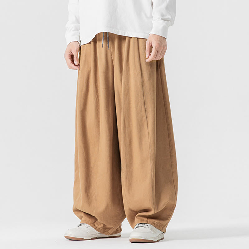 Buddha Stones Winter Commute Herren-Baumwollhose mit weitem Bein und Taschen, schlichtes Design mit Kordelzug - image 11