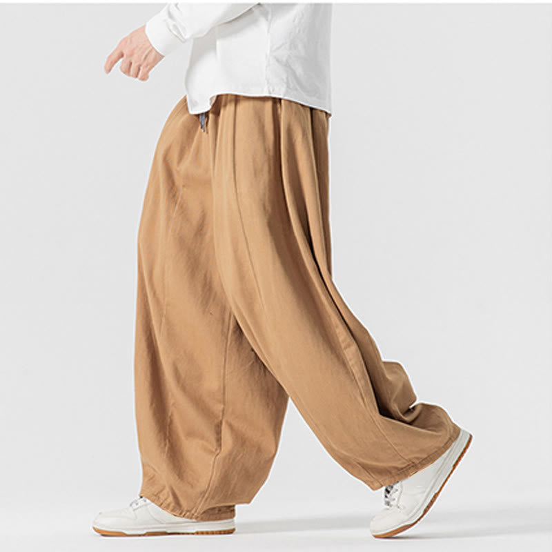 Buddha Stones Winter Commute Herren-Baumwollhose mit weitem Bein und Taschen, schlichtes Design mit Kordelzug - image 14