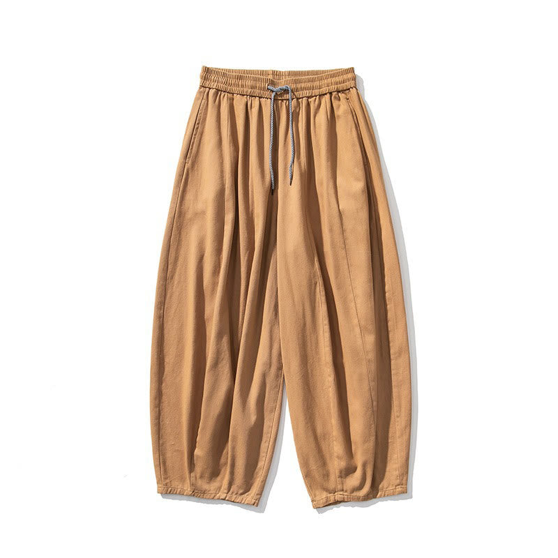 Buddha Stones Winter Commute Herren-Baumwollhose mit weitem Bein und Taschen, schlichtes Design mit Kordelzug - image 17
