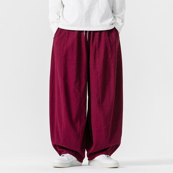 Buddha Stones Winter Commute Herren-Baumwollhose mit weitem Bein und Taschen, schlichtes Design mit Kordelzug - Feuerfestziegel - US/UK/AU46, EU56 (5XL) - image 31