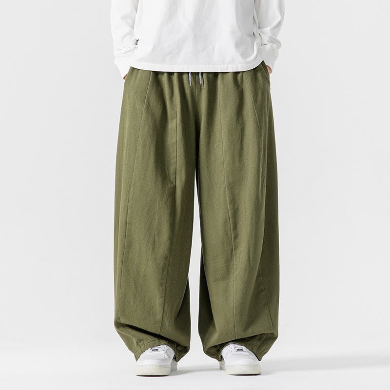 Buddha Stones Winter Commute Herren-Baumwollhose mit weitem Bein und Taschen, schlichtes Design mit Kordelzug - Olivgrün - US/UK/AU46, EU56 (5XL) - image 18