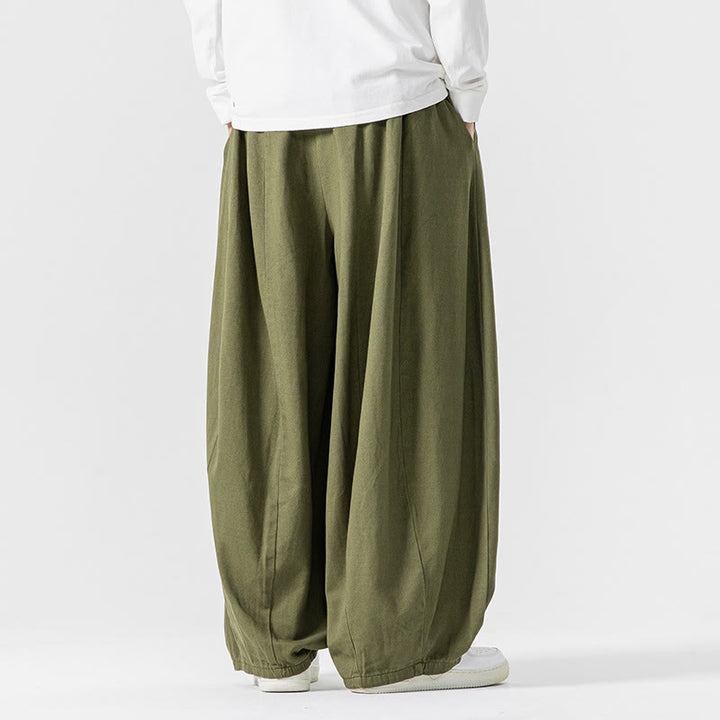 Buddha Stones Winter Commute Herren-Baumwollhose mit weitem Bein und Taschen, schlichtes Design mit Kordelzug - image 20