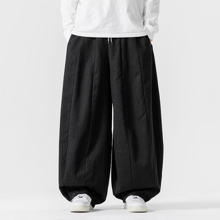 Buddha Stones Winter Commute Herren-Baumwollhose mit weitem Bein und Taschen, schlichtes Design mit Kordelzug - Schwarz - US/UK/AU46, EU56 (5XL) - image 38
