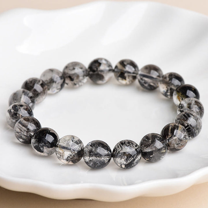 Buddha Stones ​​Herkimer-Diamant-Schutz-Meditationsarmband - image 2