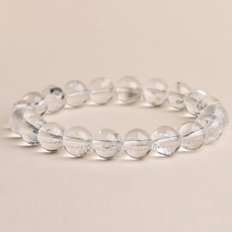 Buddha Stones ​​Herkimer-Diamant-Schutz-Meditationsarmband - Herkimer-Diamant der Güteklasse 4A - 14–14,8 mm - image 13