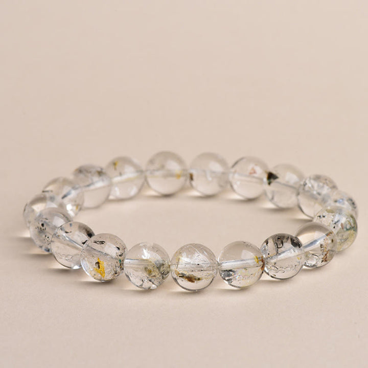 Buddha Stones ​​Herkimer-Diamant-Schutz-Meditationsarmband - Herkimer-Diamant der Güteklasse 5A - 14–14,8 mm - image 10