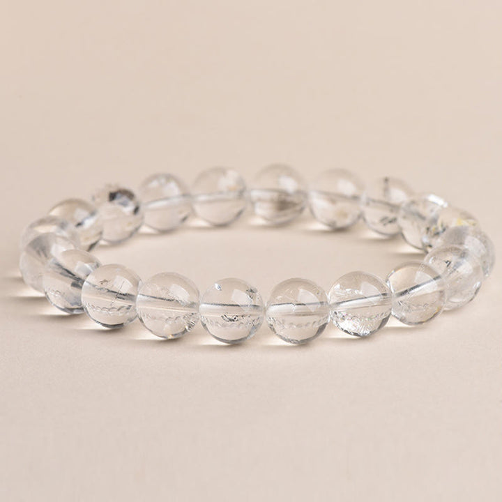 Buddha Stones ​​Herkimer-Diamant-Schutz-Meditationsarmband - Herkimer-Diamant der Güteklasse 4A - 14–14,8 mm - image 13