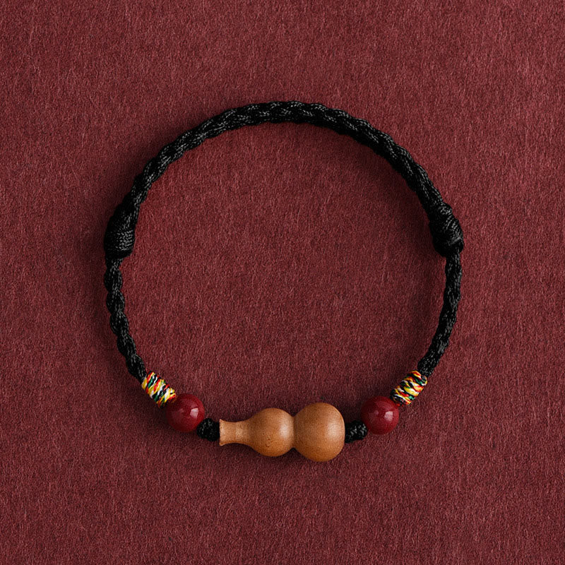 Buddha Stones, Kürbis, Pfirsichholz, Seil, verstellbares Armband für Reichtum und Glück - Schwarzes Seil (Handgelenkumfang: 15-19 cm) - image 13