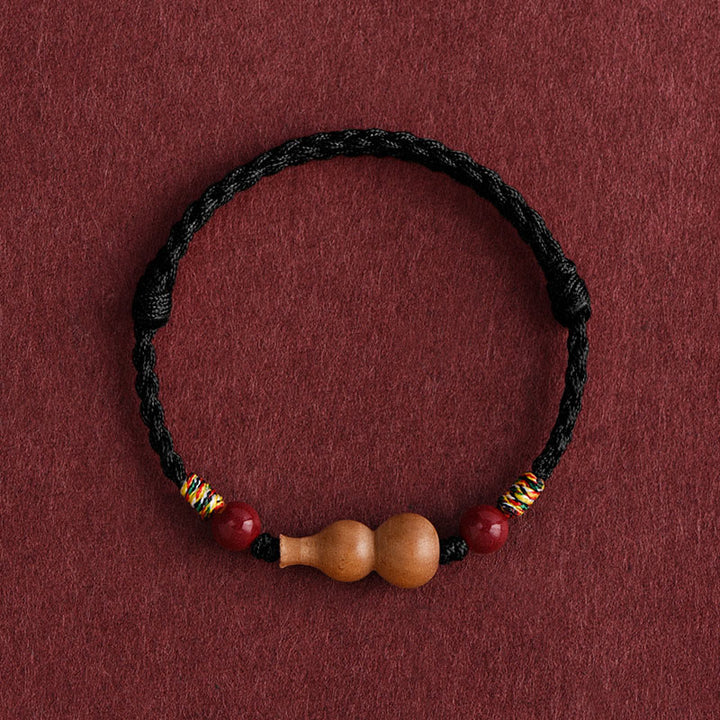 Buddha Stones, Kürbis, Pfirsichholz, Seil, verstellbares Armband für Reichtum und Glück - Schwarzes Seil (Handgelenkumfang: 15-19 cm) - image 13