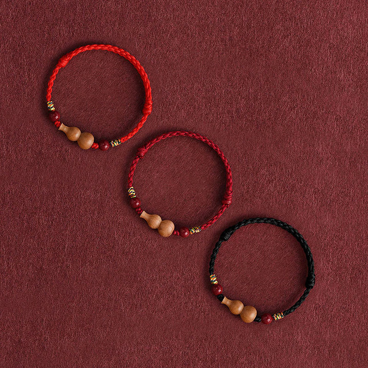 Buddha Stones, Kürbis, Pfirsichholz, Seil, verstellbares Armband für Reichtum und Glück - image 11