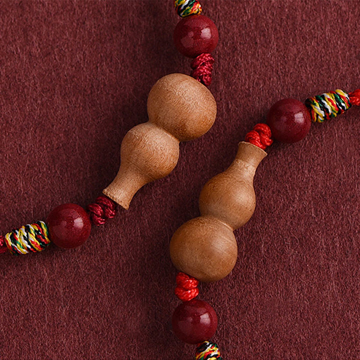 Buddha Stones, Kürbis, Pfirsichholz, Seil, verstellbares Armband für Reichtum und Glück - image 9