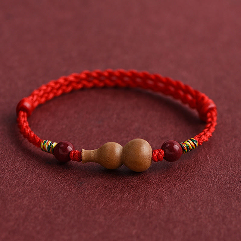 Buddha Stones, Kürbis, Pfirsichholz, Seil, verstellbares Armband für Reichtum und Glück - image 7