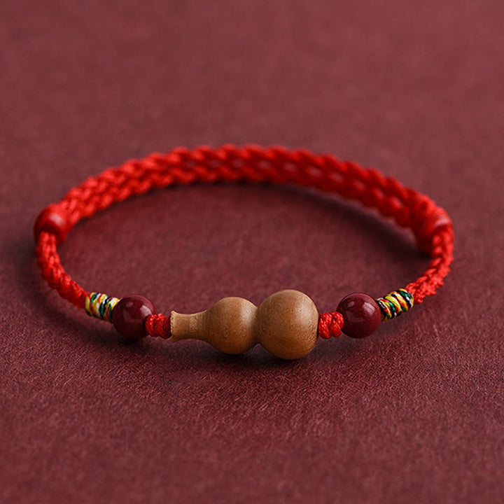Buddha Stones, Kürbis, Pfirsichholz, Seil, verstellbares Armband für Reichtum und Glück - image 7
