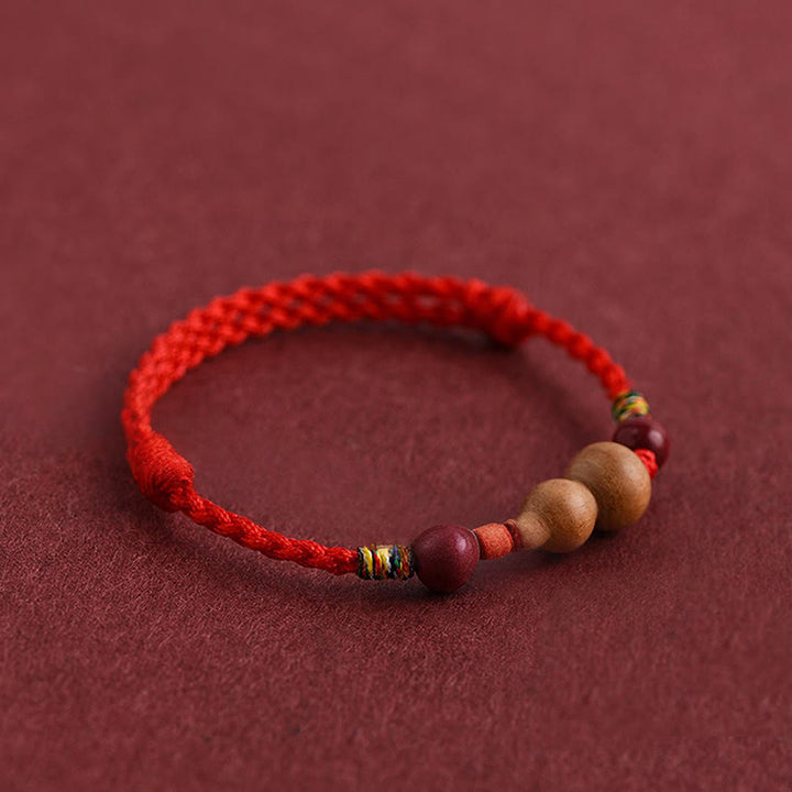 Buddha Stones, Kürbis, Pfirsichholz, Seil, verstellbares Armband für Reichtum und Glück - image 6