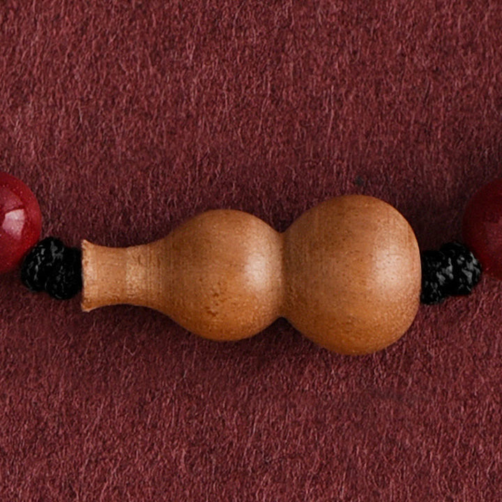 Buddha Stones, Kürbis, Pfirsichholz, Seil, verstellbares Armband für Reichtum und Glück - image 14