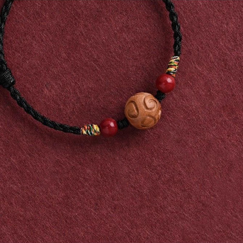 Buddha Stones, geschnitztes Glücksmuster, natürliches Pfirsichholzseil, Glücksarmband - image 14