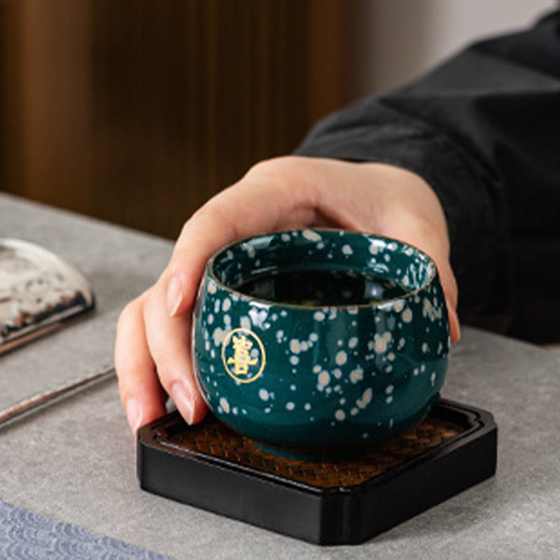Buddha Stones, handbemalte Fu-Figur, Keramik-Teetasse, Kung-Fu-Teetasse mit Geschenkbox - image 5