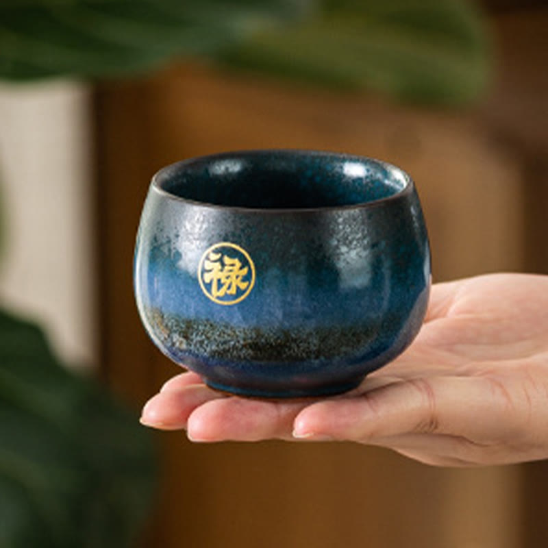 Buddha Stones, handbemalte Fu-Figur, Keramik-Teetasse, Kung-Fu-Teetasse mit Geschenkbox - image 3