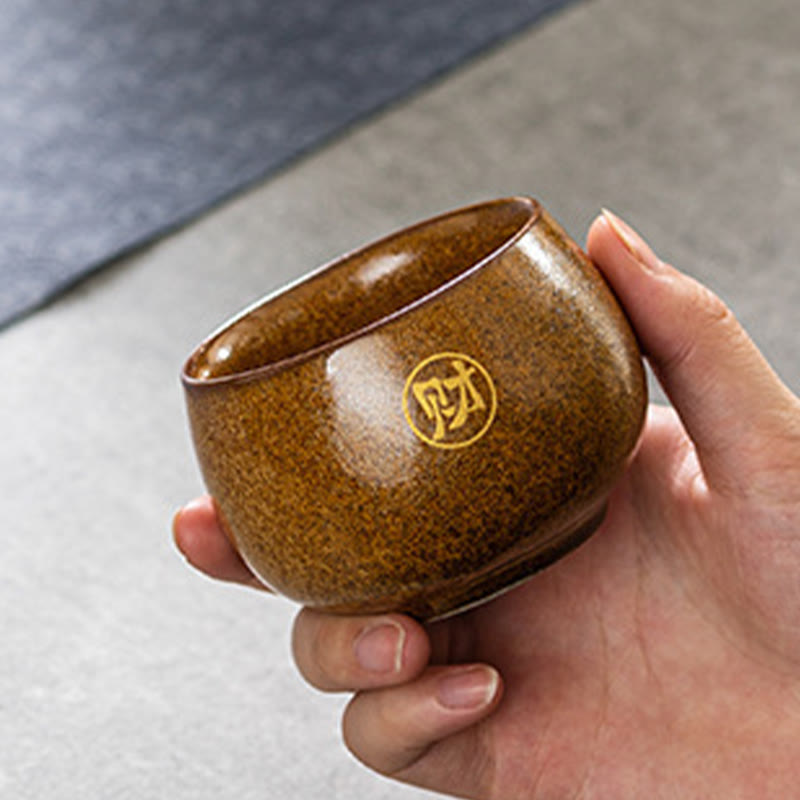 Buddha Stones, handbemalte Fu-Figur, Keramik-Teetasse, Kung-Fu-Teetasse mit Geschenkbox - image 6