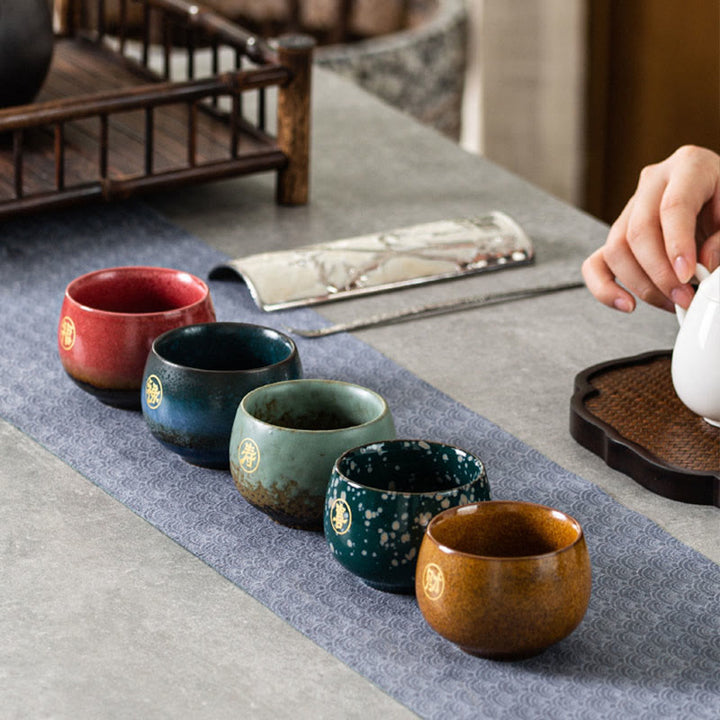 Buddha Stones, handbemalte Fu-Figur, Keramik-Teetasse, Kung-Fu-Teetasse mit Geschenkbox - image 10