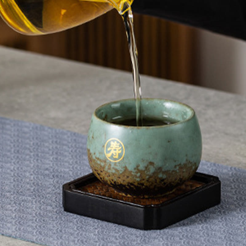 Buddha Stones, handbemalte Fu-Figur, Keramik-Teetasse, Kung-Fu-Teetasse mit Geschenkbox - image 4