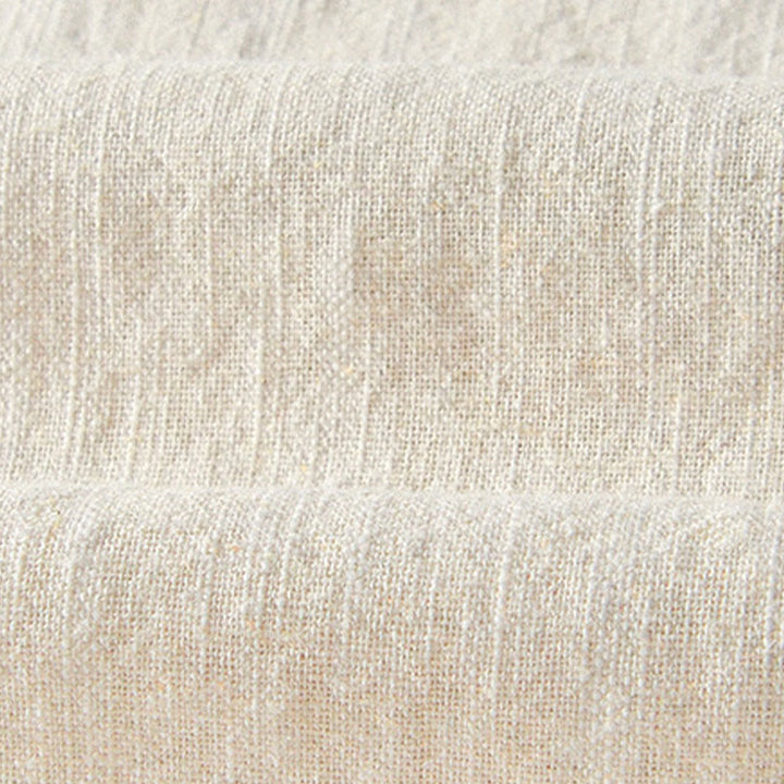 Buddha Stones Herbstfarbene, einfarbige Leinenhose für Herren mit Kordelzug und Reißverschluss, weitem Bein und Taschen - image 31