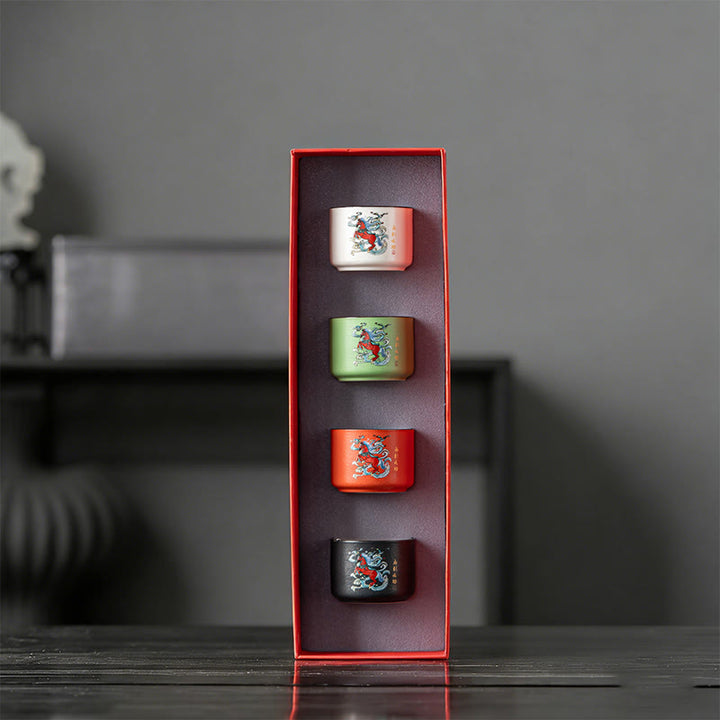 Buddha Stones ​​Jahr des Pferdes Handbemalte Keramik-Teetasse Kung Fu Teetasse  - image 9